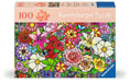 Ravensburger Feel Well & Puzzle & Board - Tiffany Flowers, 100 piece for Adults and Kids Age 9 Years Up
