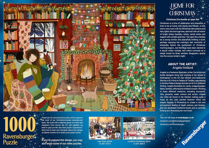 Ravensburger Home for Christmas 1000 piece Jigsaw Puzzle for Adults and Kids Age 12 and Up