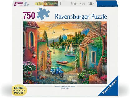 Ravensburger Villas by the Sea 750 piece Jigsaw Puzzle for Adults and Kids Age 12 and Up