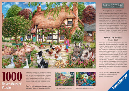 Ravensburger Farm Cottage 1000 piece Jigsaw Puzzle for Adults and Kids Age 12 and Up