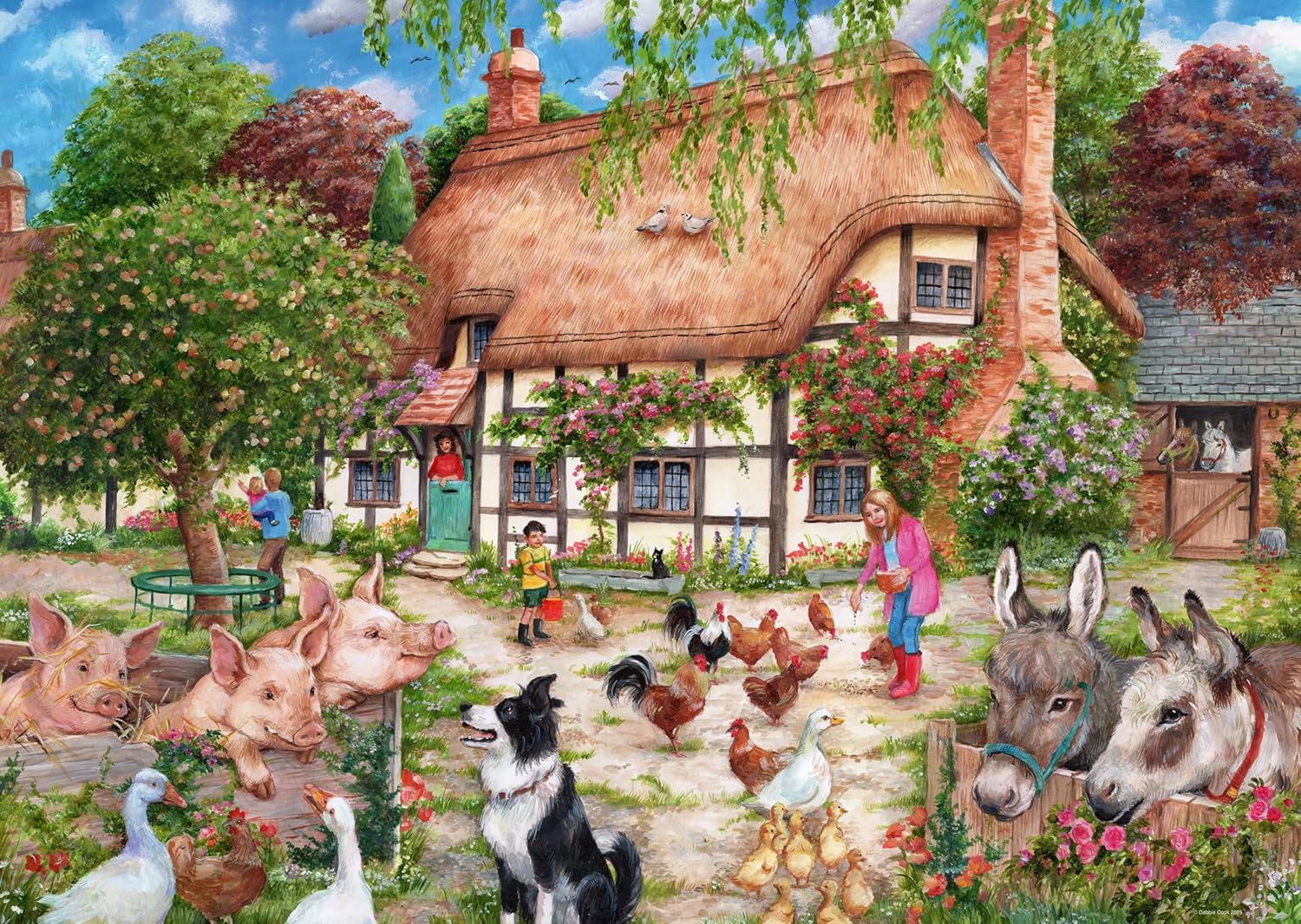 Ravensburger Farm Cottage 1000 piece Jigsaw Puzzle for Adults and Kids Age 12 and Up