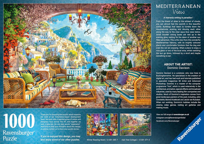 Ravensburger Mediterranean Terrace View 1000 piece Jigsaw Puzzle for Adults and Kids Age 12 and Up