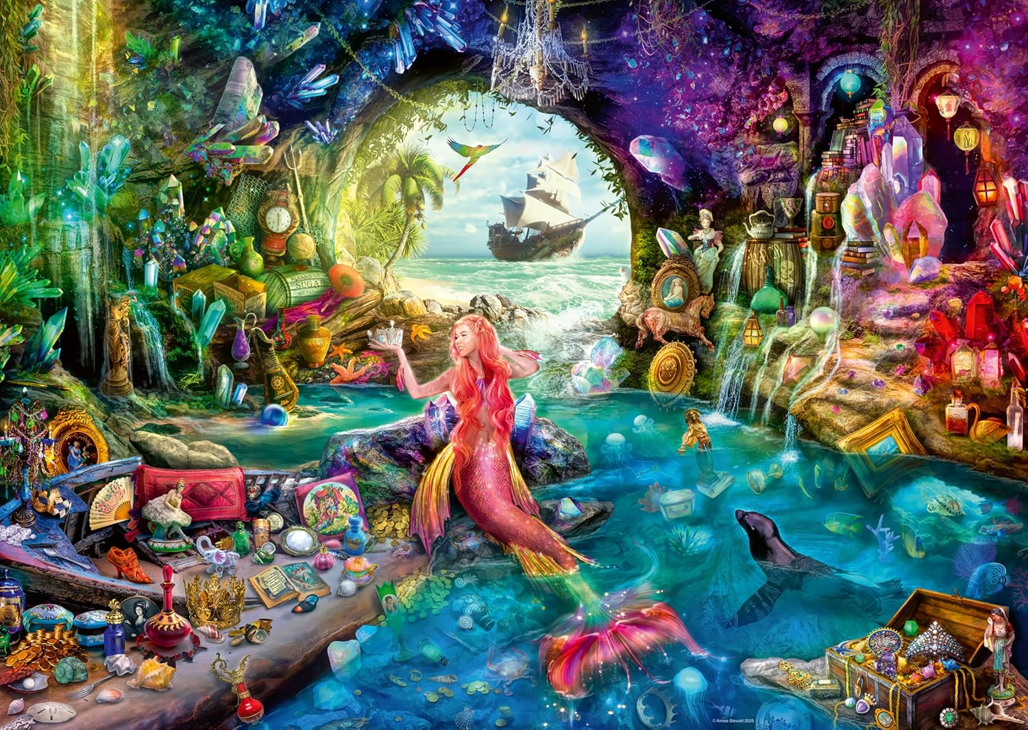 Ravensburger Mermaids Treasure 1000 piece Jigsaw Puzzle for Adults and Kids Age 12 and Up