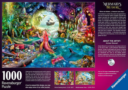 Ravensburger Mermaids Treasure 1000 piece Jigsaw Puzzle for Adults and Kids Age 12 and Up