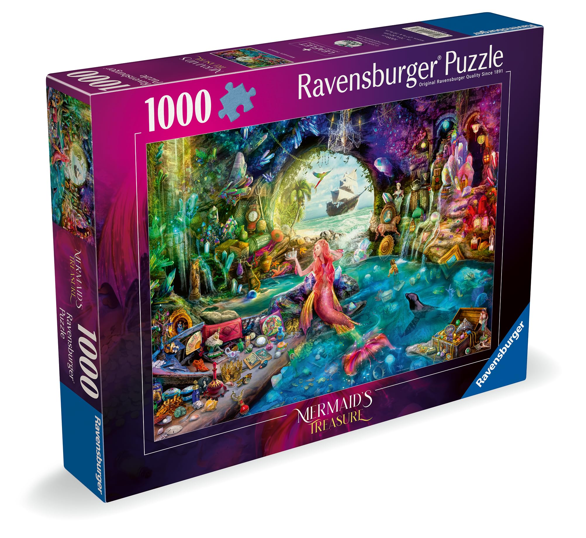 Ravensburger Mermaids Treasure 1000 piece Jigsaw Puzzle for Adults and Kids Age 12 and Up