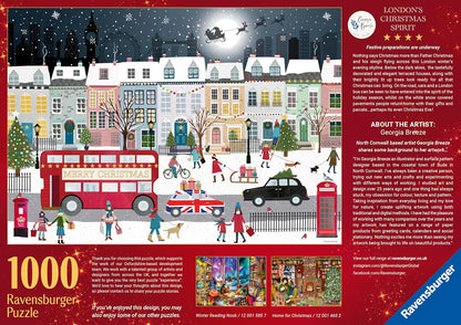 Ravensburger London’s Christmas Spirit 1000 piece Jigsaw Puzzle for Adults and Kids Age 12 and Up