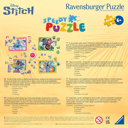 Ravensburger Speedy Puzzle Stitch 4x 35 piece Jigsaw Puzzles for Kids Age 6 Years Up Gifts for Kids