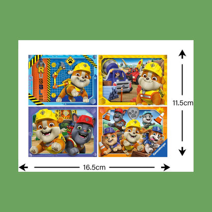 Ravensburger Rubble & Crew 4 in a Box (12, 16, 20, 24 piece) Jigsaw Puzzles - Hard at work for Kids Age 3 Years Up 1+ Players Gifts for Children