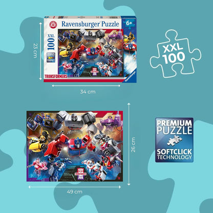 Ravensburger Transformers XXL 100 piece Jigsaw Puzzle for Adults and Kids Age 6 Years Up