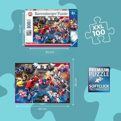 Ravensburger Transformers XXL 100 piece Jigsaw Puzzle for Adults and Kids Age 6 Years Up | Transformers XXL puzzel, 100 stukjes, educatief spel en plezier, ideaal als origineel cadeau voor kinderen va
