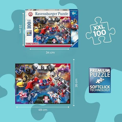 Ravensburger Transformers XXL 100 piece Jigsaw Puzzle for Adults and Kids Age 6 Years Up | Transformers XXL puzzel, 100 stukjes, educatief spel en plezier, ideaal als origineel cadeau voor kinderen va