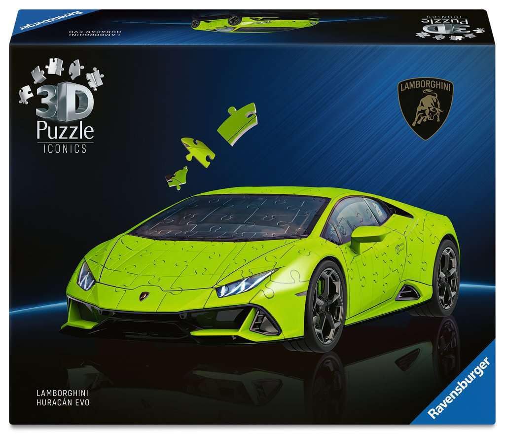 Ravensburger Iconics Lamborghini Huracan, 108 piece 3D Jigsaw Puzzle for Adults and Kids Age 8+ Years Up
