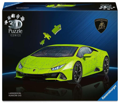 Ravensburger Iconics Lamborghini Huracan, 108 piece 3D Jigsaw Puzzle for Adults and Kids Age 8+ Years Up