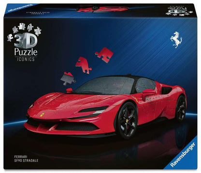 Ravensburger Iconics Ferrari Stradale, 108 piece 3D Jigsaw Puzzle for Adults and Kids Age 8+ Years Up