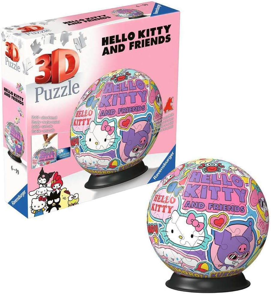 Ravensburger Hello Kitty, 72 piece 3D Jigsaw Puzzle for Adults and Kids Age 6 Years Up - No Glue Required