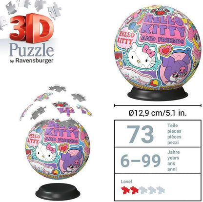 Ravensburger Hello Kitty, 72 piece 3D Jigsaw Puzzle for Adults and Kids Age 6 Years Up - No Glue Required