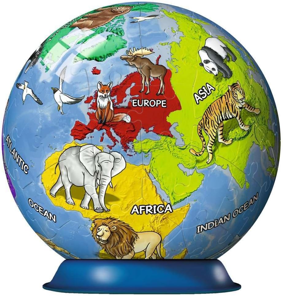 Ravensburger Children's Globe, 72 piece 3D Jigsaw Puzzle - Collectable Toys and Gifts for Kids and Adults Age 6 Years Up