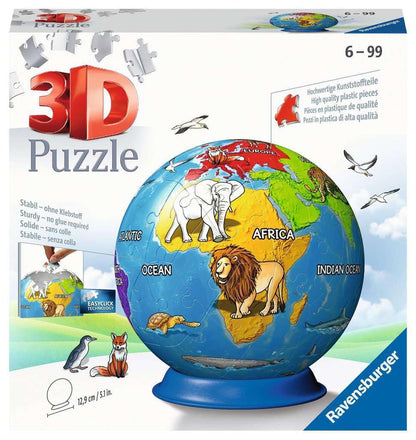 Ravensburger Children's Globe, 72 piece 3D Jigsaw Puzzle - Collectable Toys and Gifts for Kids and Adults Age 6 Years Up