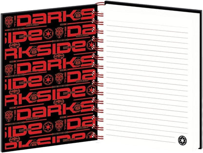 Star Wars Dark Side Notizbuch, A5, Spiralbindung, 21 x 15,5 x 1,8 cm, Schwarz/Rot/Weiß
