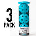 Franklin Indoor X-26 Pickleball Pack of 3 Blue Pack of 3 Blue
