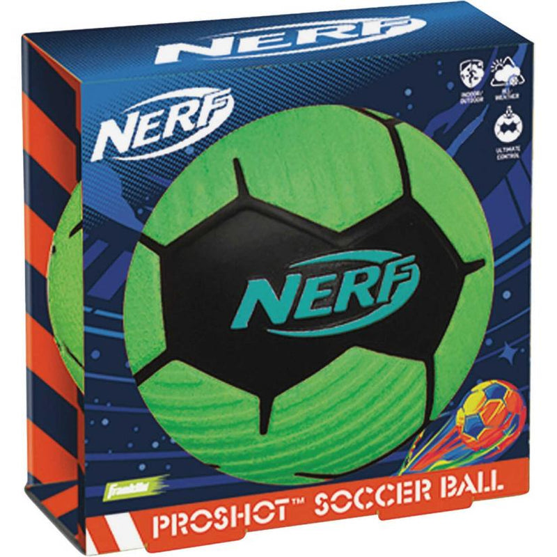 Nerf Proshot Foam Soccer Ball 7" Green/Black 7" Green/Black