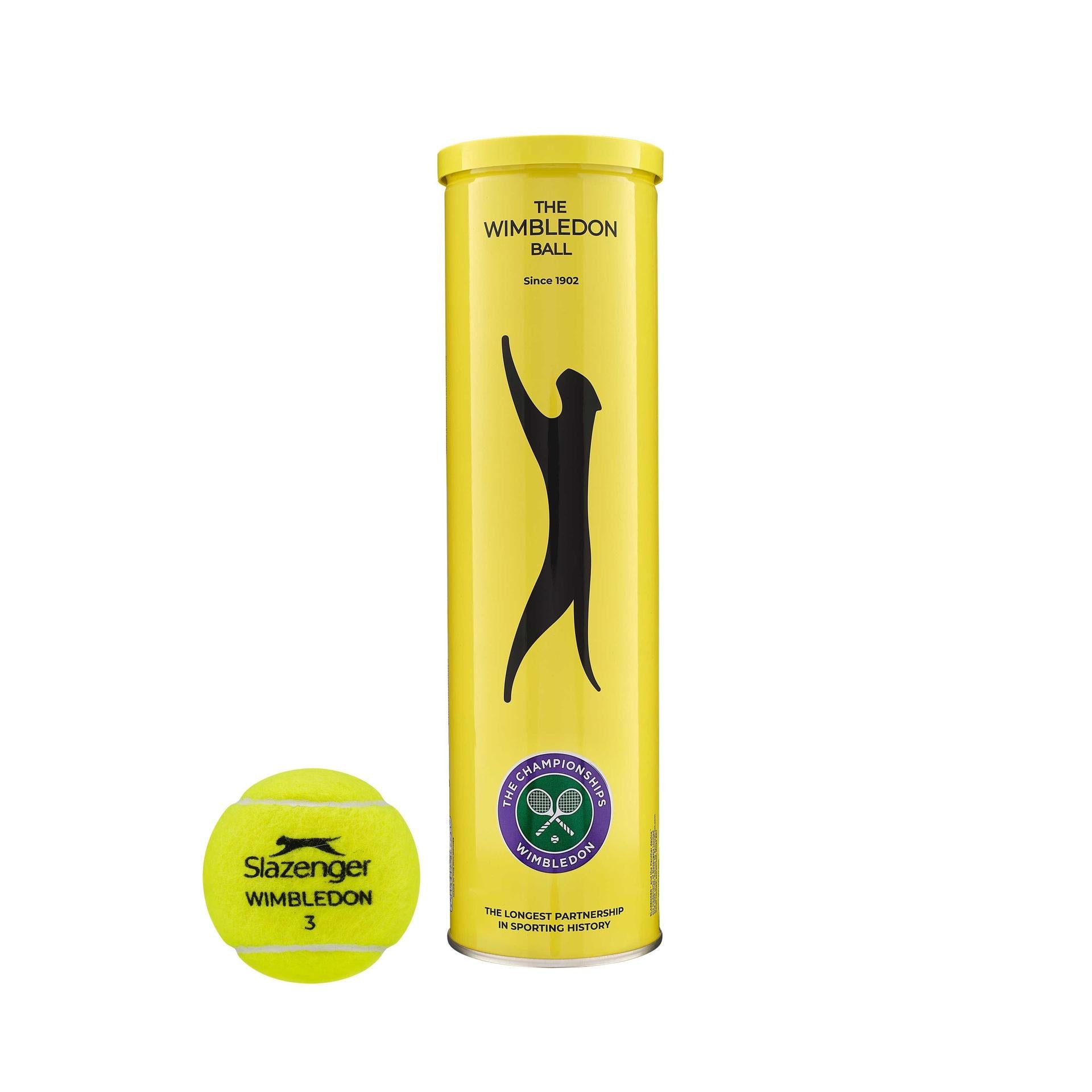 Slazenger Wimbledon Tennis Balls Tube of 4 Tube of 4