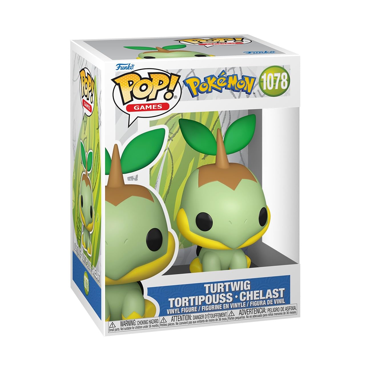 Funko Pop! Games: Pokemon - Turtwig - Chelast - Vinyl-Sammelfigur - Geschenkidee - Offizielle Handelswaren - Spielzeug Für Kinder und Erwachsene - Video Games Fans - Modellfigur Für Sammler
