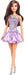 Barbie Fashionistas Doll #234 with Brown Hair, Wearing Sequined Purple Bubble Dress with Satiny Skirt, Silvery Necklace and Heels