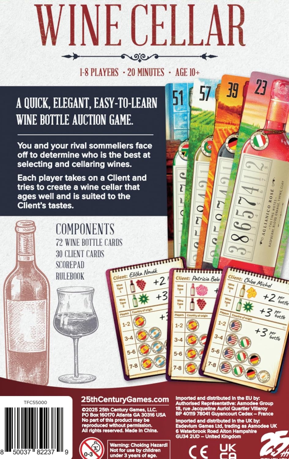 25th Century Games - Wine Cellar, for Ages 10 and Up, 2 to 8 Players