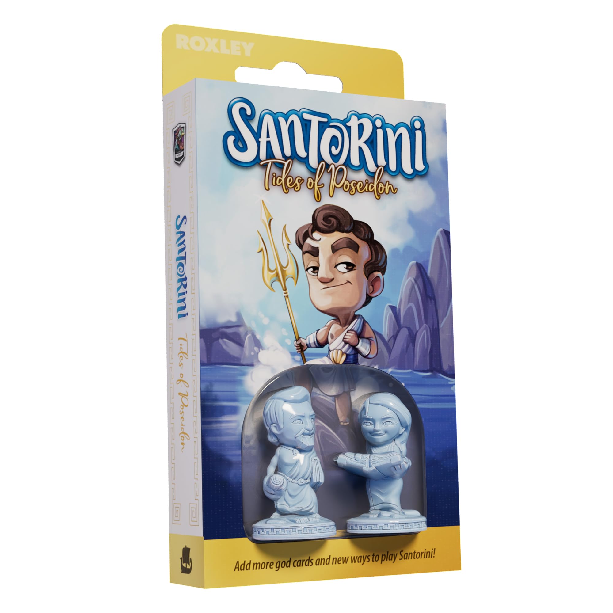 Santorini: Tides of Poseidon - an Expansion Pack with New Gods Inspired by The Odyssey | Ages 8+ | Plays in 20 Minutes