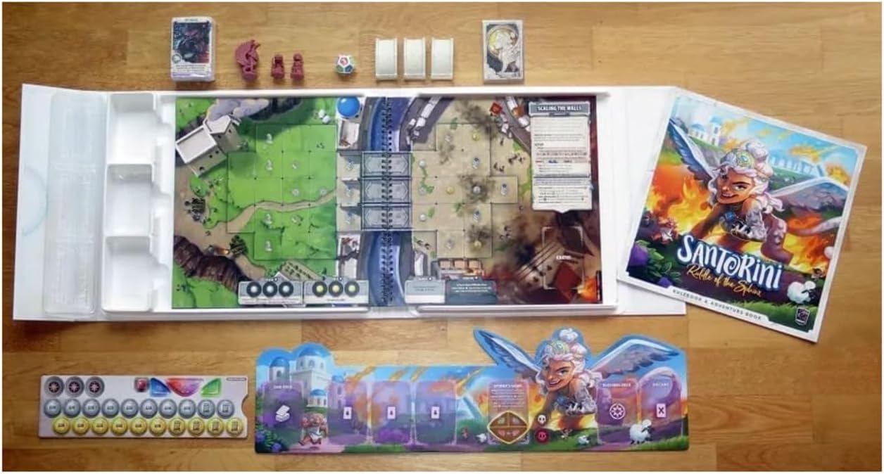 Santorini: Riddle of The Sphinx - A Cooperative, Book-Based Expansion to The Abstract Masterpiece Santorini | Ages 8+ | Plays in 20 Minutes