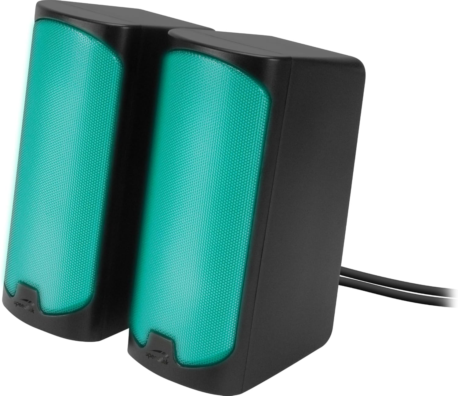 Speedlink Tonos RGB Gaming PC Speaker Bluetooth - Gaming Luidsprekers met RGB Verlichting, 3.5mm jack of Bluetooth-aansluiting, 12W, actieve PC luidspreker met verschillende verlichtingsmodi, zwart