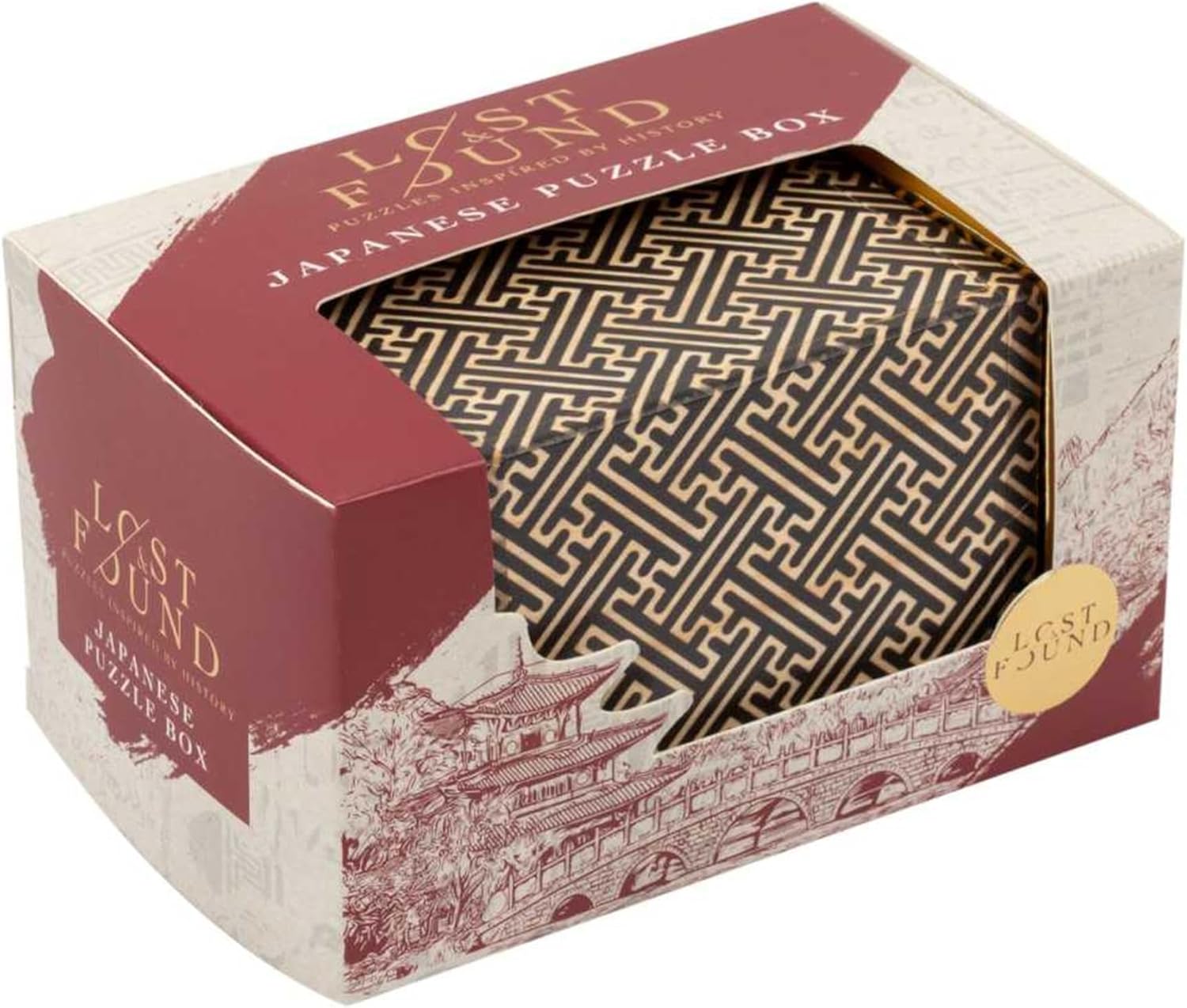 Professor Puzzle Japanese Puzzle Box | Traditional Wooden Secret Box Brainteaser | Unlock Hidden Compartments | Mechanical Puzzle for Adults & Teens | Gift for Puzzle Lovers & Collectors