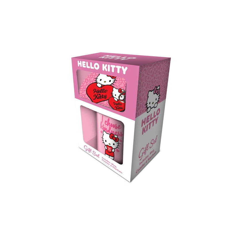 Pyramid International Hello Kitty My Heart Tasse, Untersetzer und Schlüsselanhänger Geschenk-Set – Entzückendes und Sammlerstück, Hello Kitty-Thema-Set, ideal für Zuhause, Büro oder als Geschenk für