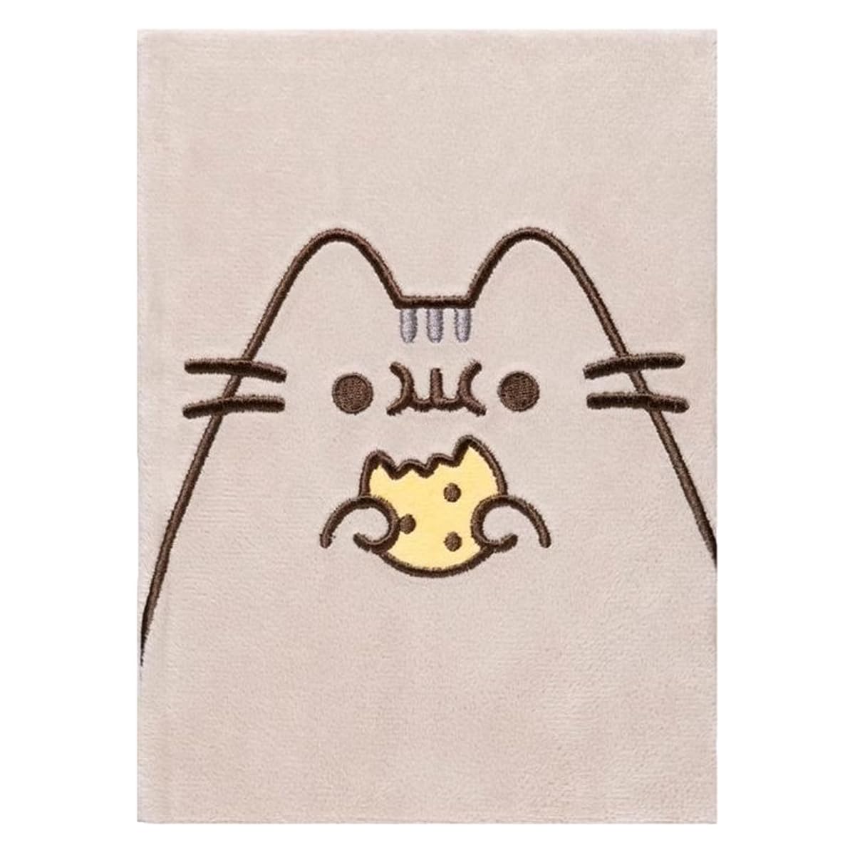 Pusheen Verspieltes Plüsch-Notizbuch, A5, 22,5 x 16,5 x 2,3 cm, Grau/Weiß