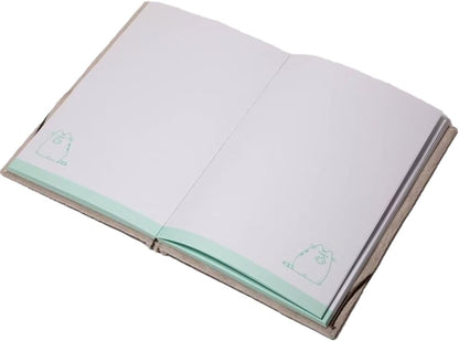 Pusheen Verspieltes Plüsch-Notizbuch, A5, 22,5 x 16,5 x 2,3 cm, Grau/Weiß