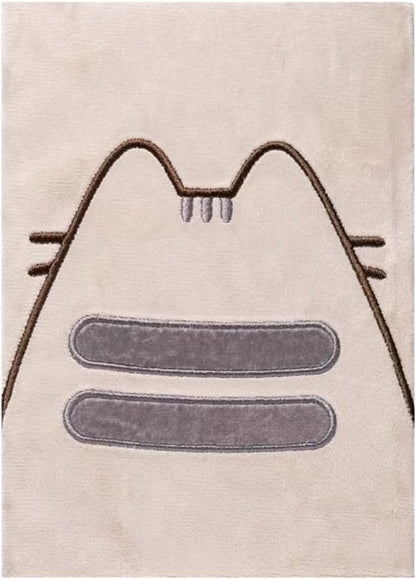 Pusheen Verspieltes Plüsch-Notizbuch, A5, 22,5 x 16,5 x 2,3 cm, Grau/Weiß