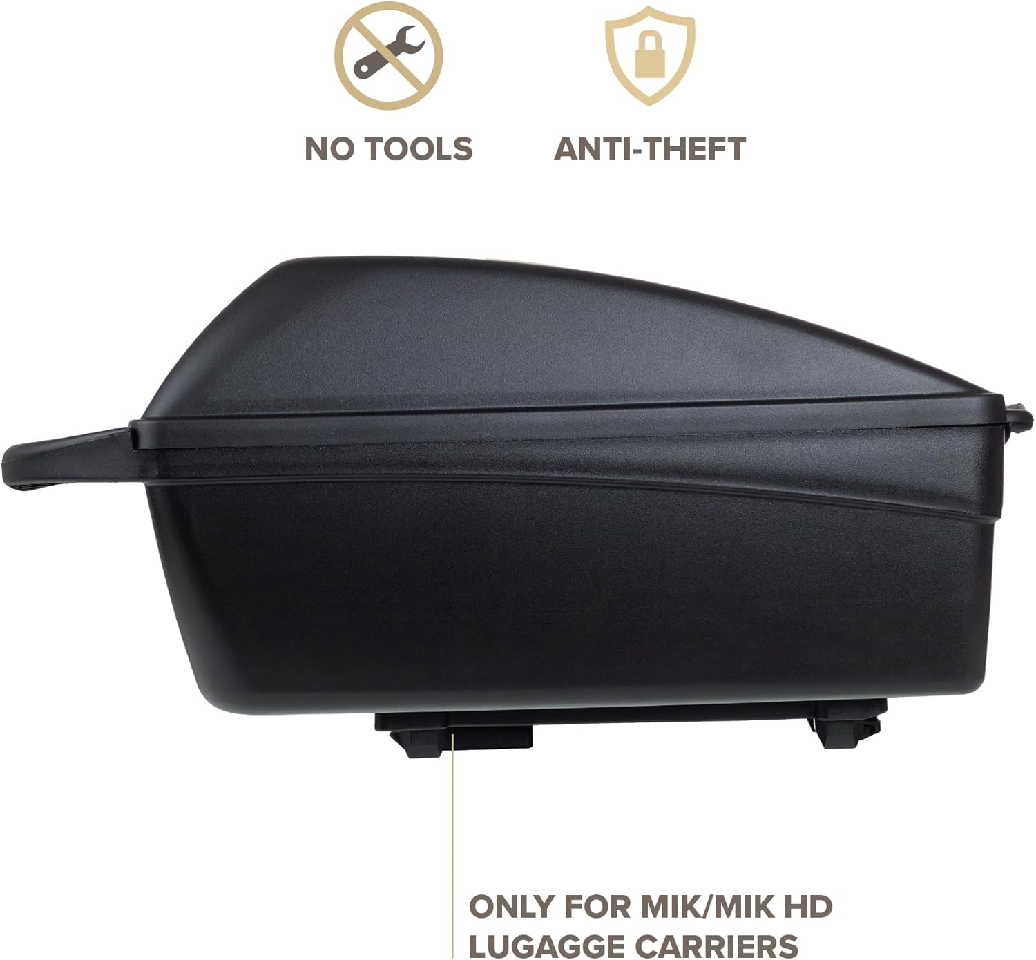 Polisport 8870100002 - Rear Bicycle Top Box 11L. fits MIK & MIK-HD Racks with SnapLock Mount, Black