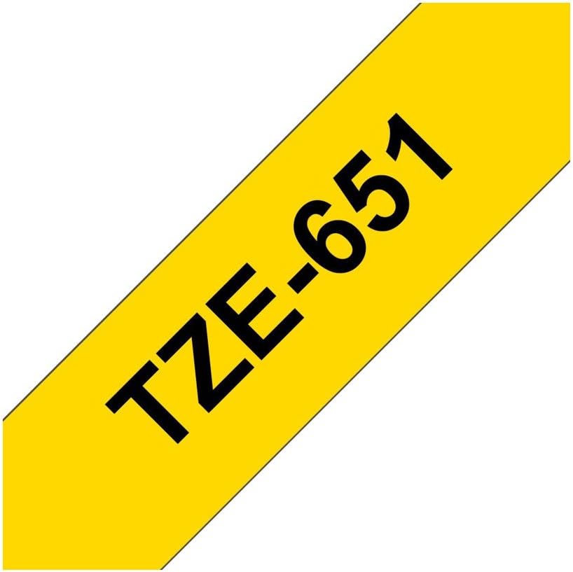 BROTHER Default Category Labelling Tape, Black on Yellow