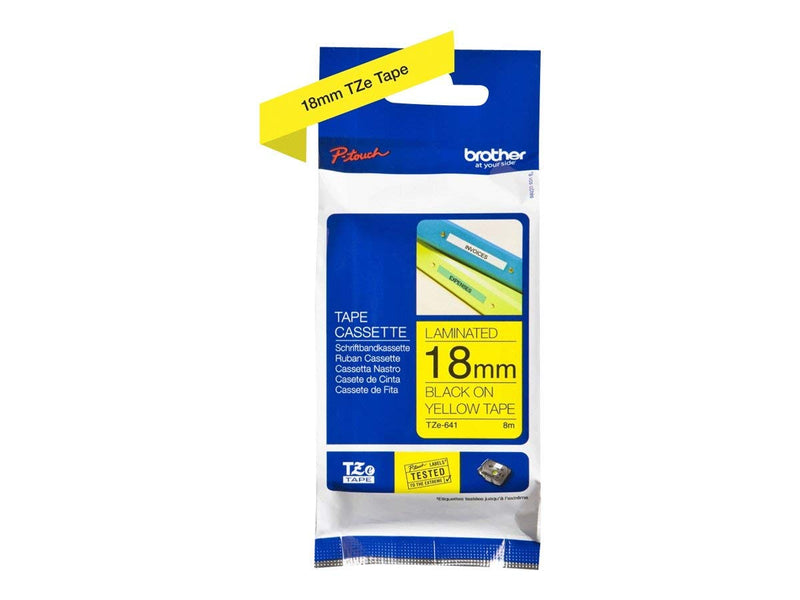 BROTHER Default Category Labelling Tape Cassette, Black on Yellow