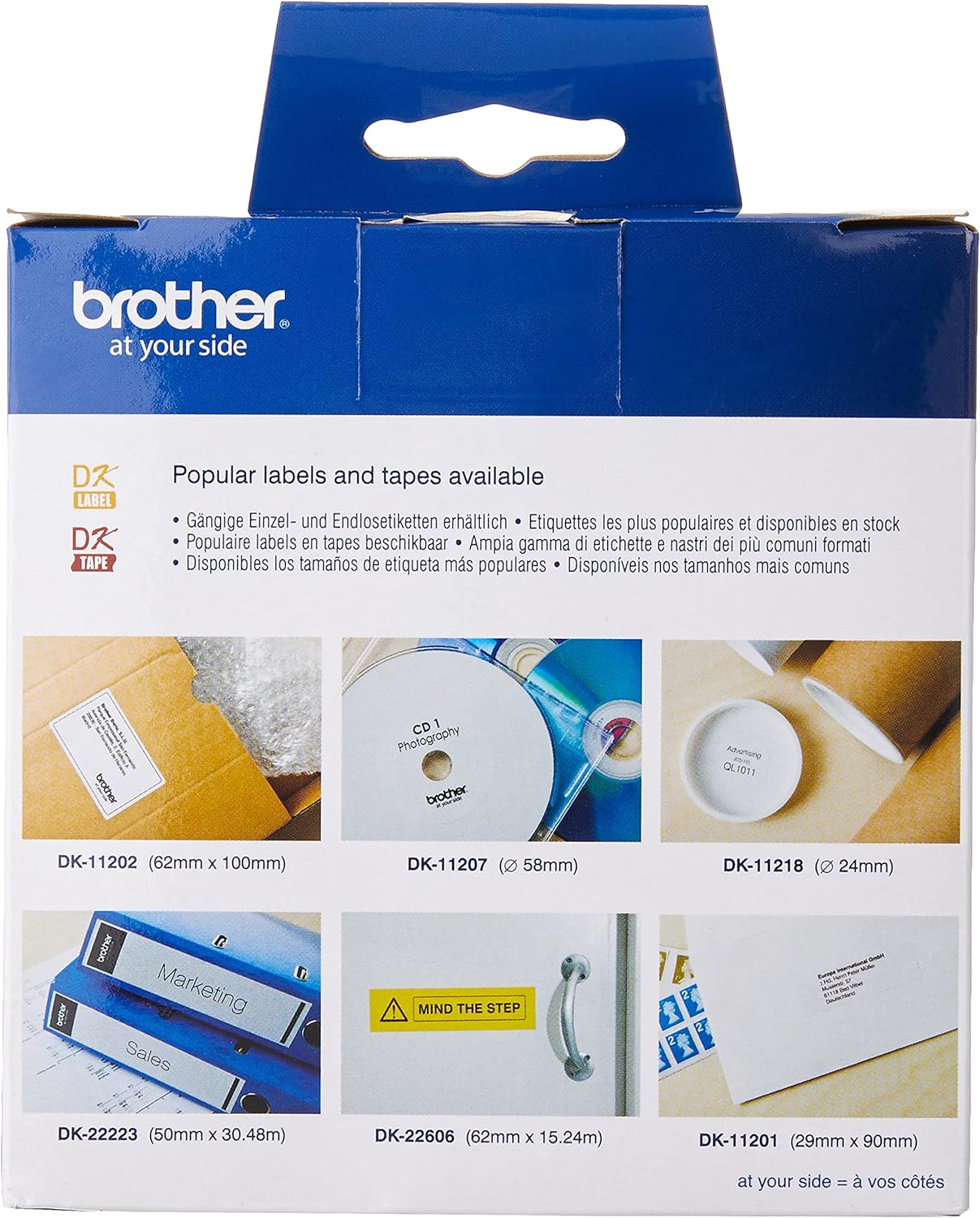Brother Pre-Cut Paper Labels DK11204 17 x 54 mm Multi-Purpose 400 Labels