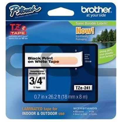 Brother Labelling Tape, Black on White