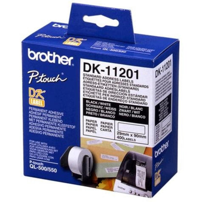 Go DK-11201 Brother Adress-Etiketten, 29x90mm schwarz auf weiß