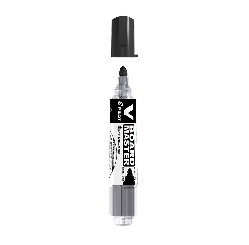 Pilot - V-Board Master- Rotulador de pizarra - Marcador - Negro - Begreen - Punta Conica Media - (Caja 10 unidades)