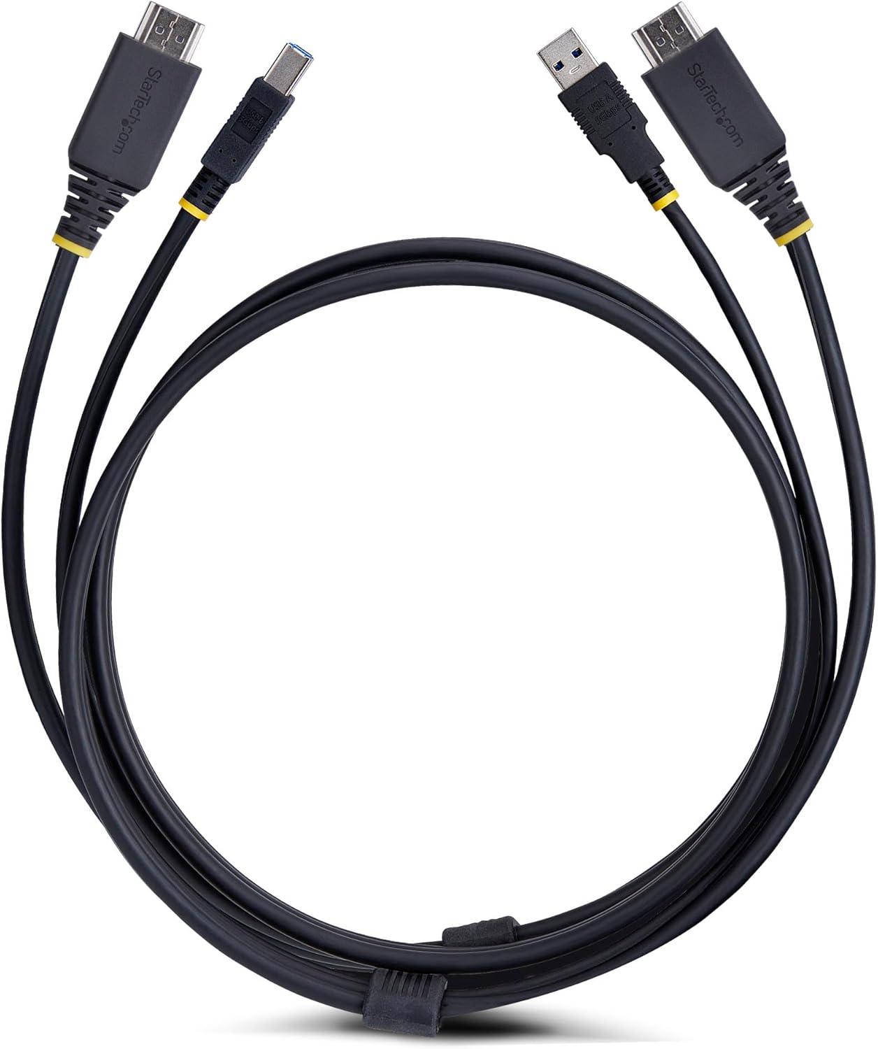 StarTech.com 6ft (1.8m) HDMI and USB 5Gbps KVM Cable, 4K 60Hz, HDMI 2.0 and USB Combo Cable for KVM Switch