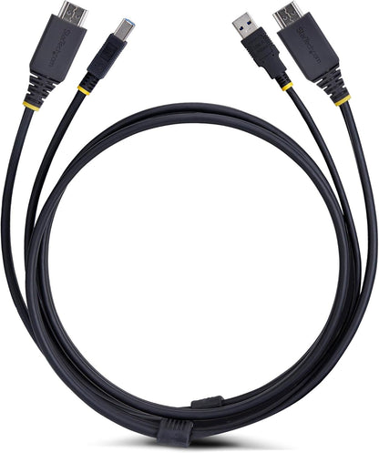 StarTech.com 6ft (1.8m) HDMI and USB 5Gbps KVM Cable, 4K 60Hz, HDMI 2.0 and USB Combo Cable for KVM Switch