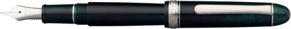 PLATINUM Japanese Fountain Pen #3776 Century Rhodium Laurel Green M/Green / 0.34-0.44 mm/Handmade / 14 Karat Gold Nib/with Gift Box/Fountain Pen