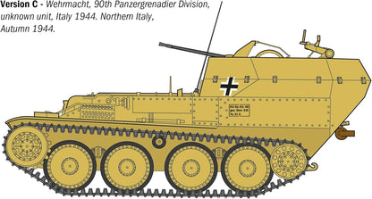 ITALERI IT96461 1/35 WW2 German 38(t) Anti-Aircraft Tank Sd.Kfz.140 Gepard Plastic Model