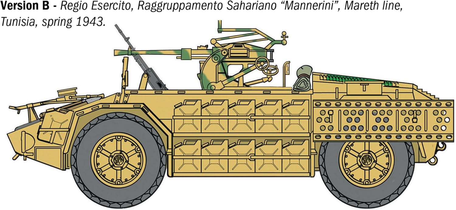 Italeri 97044 AS 42 Sahariana, scala 1:72, Plastic Model Kit/Modello in plastica da montare