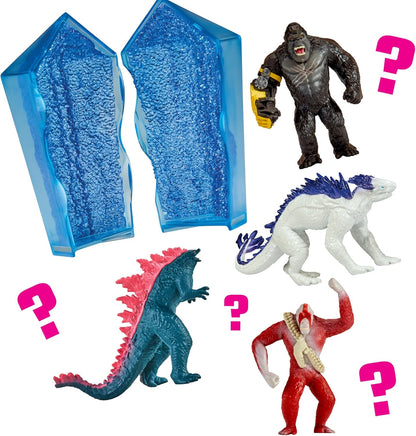 Godzilla x Kong: The New Empire, 4.5 Inch Hollow Earth Crystal Action Figure Toy with 2 inch Mini Surprise Figure, Iconic Collectable Movie Characters, Suitable for Ages 4 Years+